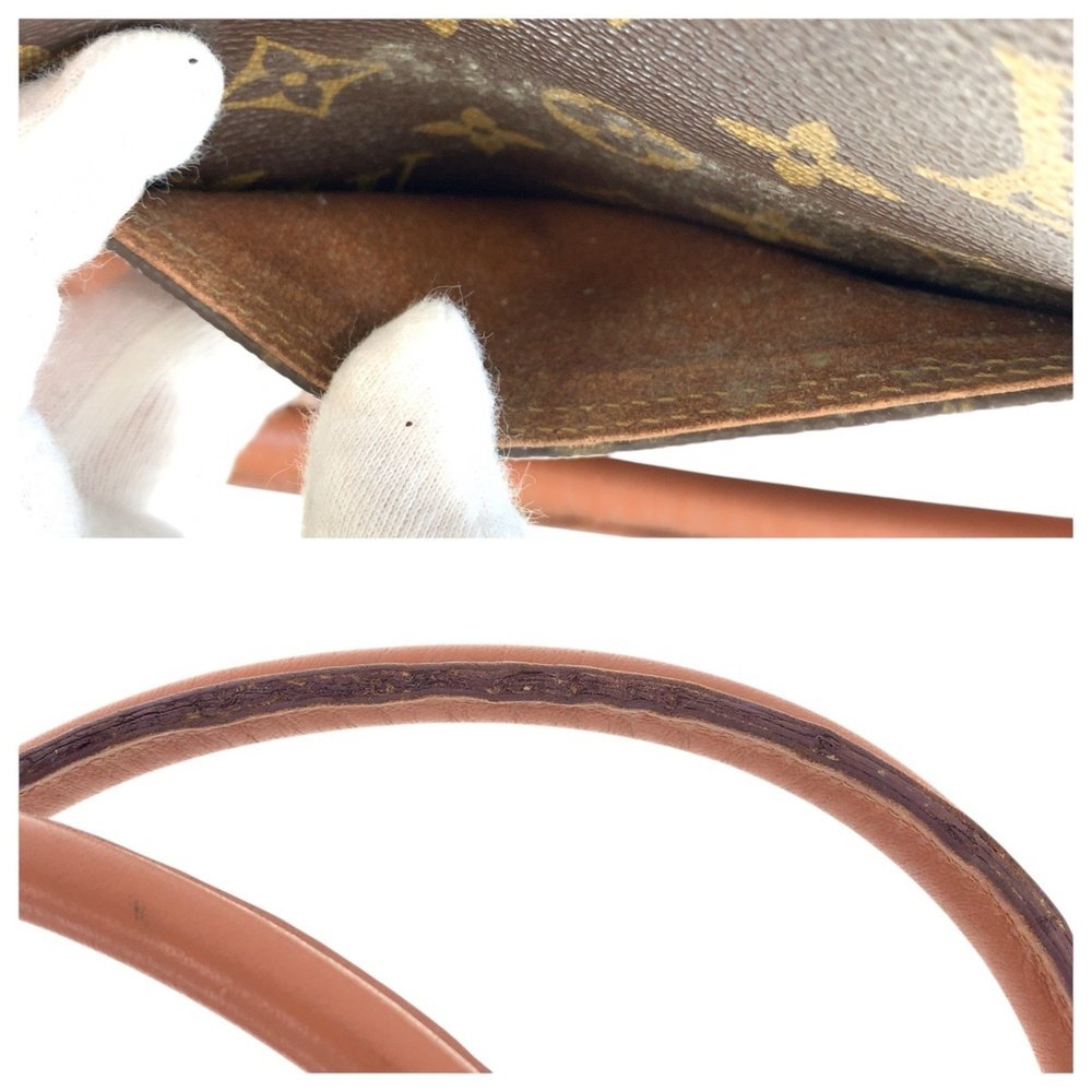LOUIS VUITTON Monogram Weekend PM Brown Gold Hardware Leather Tote Bag M42425 - Picture 5 of 10